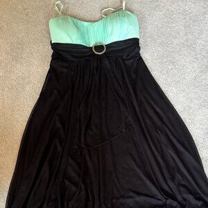 black and green dress